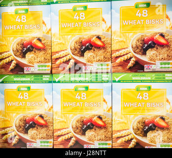 ASDA own-label breakfast cereal in cardboard box. For food ingredients ...