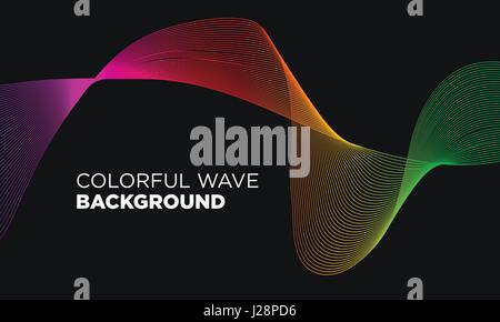 Abstract Colorful Wave background pattern Stock Vector