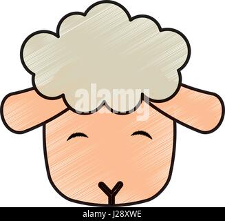 cute sheep manger character image Stock Vector Image & Art - Alamy