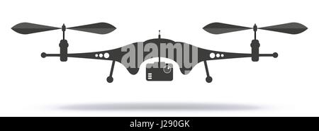 Drone Icon Vector Illustration on white background Stock Vector