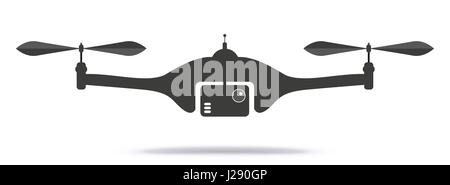 Drone Icon Vector Illustration on white background Stock Vector