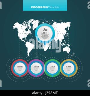 Abstract infographics number options template. Vector illustration. Can be used for workflow layout, diagram, business step options, banner, web desig Stock Vector