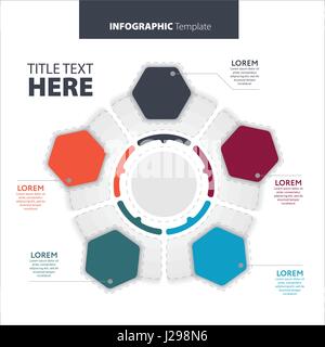 Abstract infographics number options template. Vector illustration. Can be used for workflow layout, diagram, business step options, banner, web desig Stock Vector