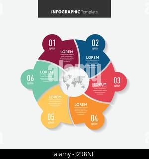 Abstract infographics number options template. Vector illustration. Can be used for workflow layout, diagram, business step options, banner, web desig Stock Vector