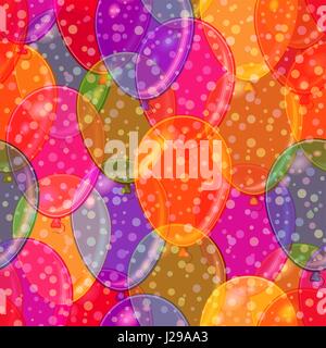 Seamless Background with Balloons Stock Vector