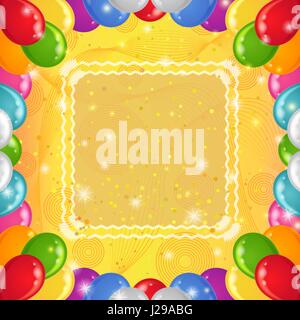 Holiday background with balloons Stock Vector
