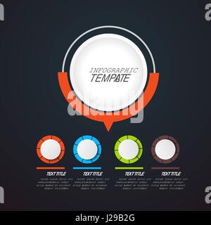 Business infographic concept - vector set of infographic elements in flat design style for presentation, booklet, website. Vector icons set. Stock Vector