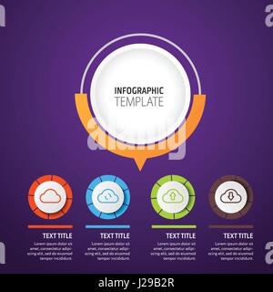 Business infographic concept - vector set of infographic elements in flat design style for presentation, booklet, website. Vector icons set. Stock Vector