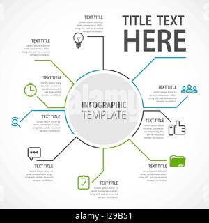 Business infographic concept - vector set of infographic elements in flat design style for presentation, booklet, website. Vector icons set. Stock Vector