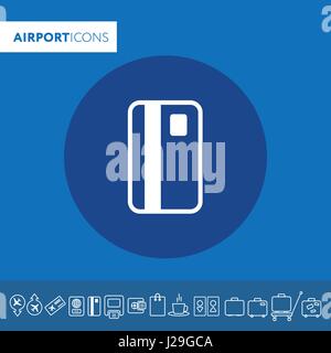 Credit card icon. Simple illustration of credit card vector icon for web Stock Vector
