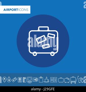 Baggage icon. Airport travel trip and tourism theme. Isolated design. Vector illustration Stock Vector