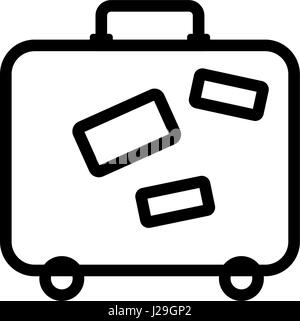 Baggage icon. Airport travel trip and tourism theme. Isolated design. Vector illustration.Isolated on white background. Stock Vector