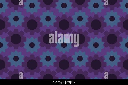 Seamless under construction abstract gears background pattern in vector Stock Vector