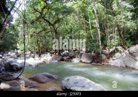 Hin Lad waterfalls in Ko Samui, Thailand Stock Photo