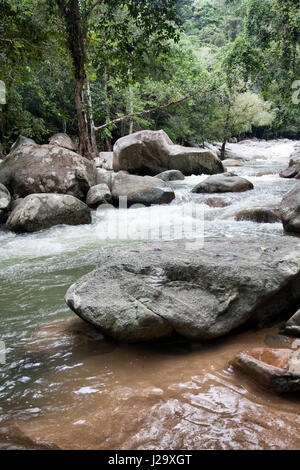 Hin Lad waterfalls in Ko Samui, Thailand Stock Photo