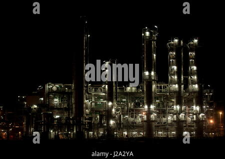 Oil refinery in Rotterdam port Stock Photo