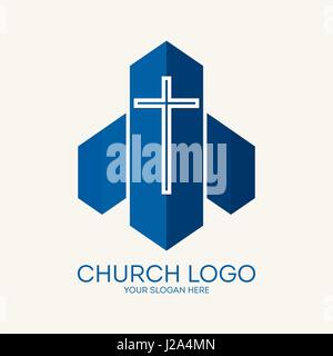 Logo for the church, mission, service. Biblical and Christian symbols. Stock Vector