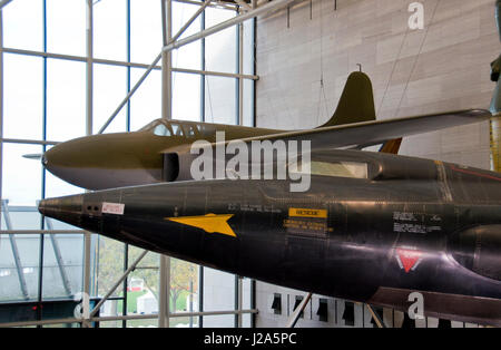 A North American X-15 rocket powered experimental aircraft at the National Air and Space Museum in Washington, DC. Stock Photo