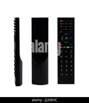 3 Different Views of Remote Control Isolated on White Background Stock ...