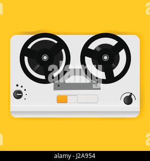 Reel Recorder Tape Player Icon Illustration Vector Stock Vector