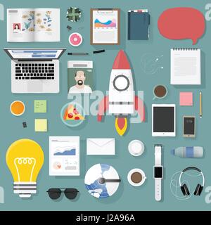 Icon set equipment lifestyle vector icon illustration Stock Vector