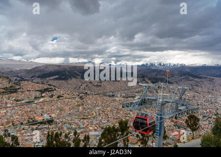 Bolivia, Departamento de La Paz, El Alto, view over the city Stock Photo
