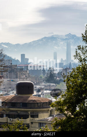 Chile, Región Metropolitana, Santiago, Chile, view from Cerro Santa Lucia to the city Stock Photo