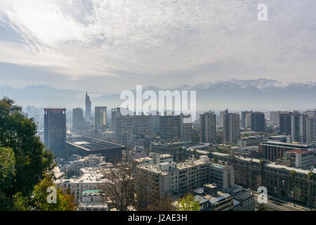 Chile, Región Metropolitana, Santiago, Chile, view from Cerro Santa Lucia to the city Stock Photo