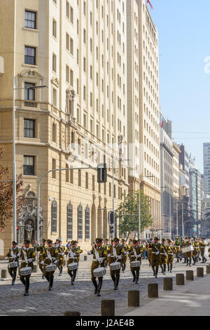 Chile, Región Metropolitana, Santiago de Chile, Sunday military parade at the Presidential Palace Stock Photo