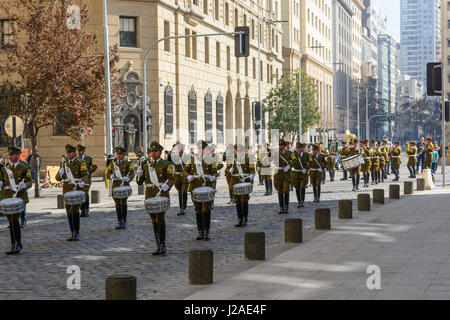 Chile, Región Metropolitana, Santiago de Chile, Sunday military parade at the Presidential Palace Stock Photo