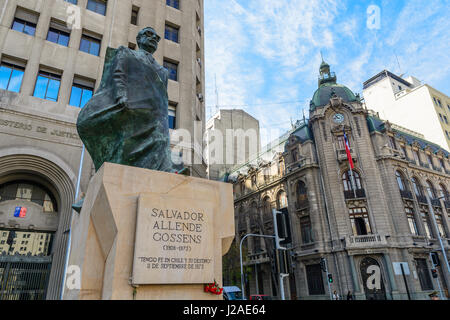 Chile, Región Metropolitana, Santiago, Monument to Salvador Allende in Santiago, Chile Stock Photo