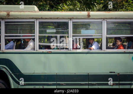 Myanmar (Burma), Yangon region, Yangon, local bus Stock Photo