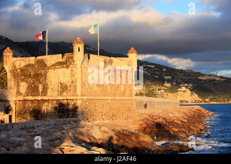Fort Palmero, Menton, Alpes-Maritimes, 06, Cote d'Azur, PACA, France Stock Photo