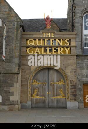 The Queen's Gallery in Edinburgh, Scotland forming part of the Palace of Holyroodhouse complex and exhibits works from the Royal Collection Stock Photo