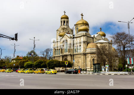 Varna, Bulgaria, April 26, 2017: The Cathedral of the Assumption Stock Photo