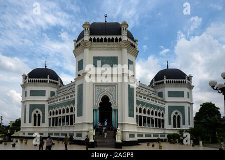 Indonesia, Sumatera Utara, Kota Medan, The Great Mosque of Medan Stock Photo