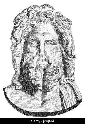 Statue of Zeus of king of the gods Stock Photo