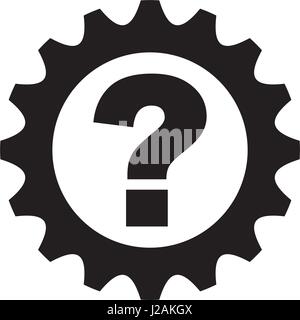gear machine with question isolated icon Stock Vector Image & Art - Alamy
