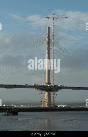 Queensferry Crossing under construction, South Queensferry,  Scotland, United Kingdom Stock Photo