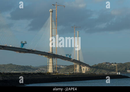 Queensferry Crossing under construction, South Queensferry,  Scotland, United Kingdom Stock Photo