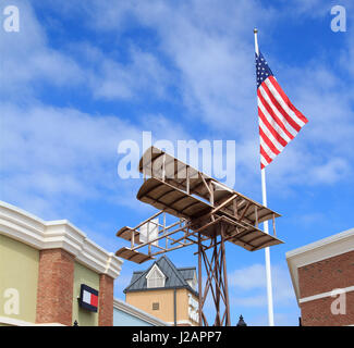 Wright Brothers Plane Replica Tanger Outlet Mall Mebane North Carolina Stock Photo