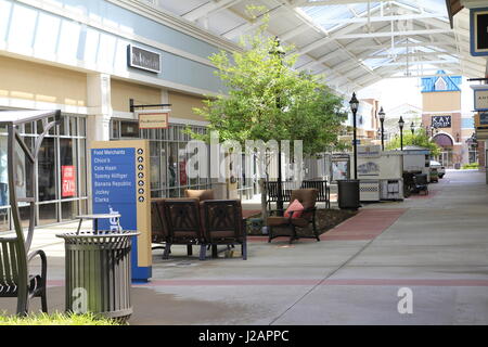 Tanger Outlet Mall Mebane North Carolina Stock Photo