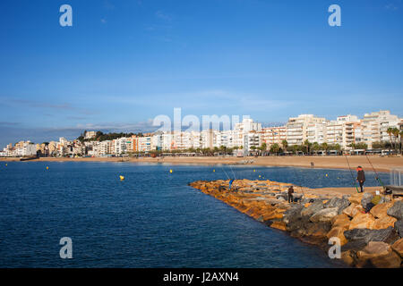 Blanes in Spain, resort town skyline on Costa Brava at Mediterranean Sea Stock Photo