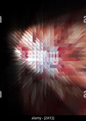 Nice multicolored geometric abstraction for fantasy and projects on dark background Stock Photo