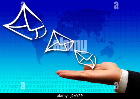 conceptual image for electronic mail business solutions Stock Photo