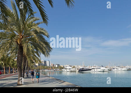 seafront in Palma de Mallorca, Spain Stock Photo