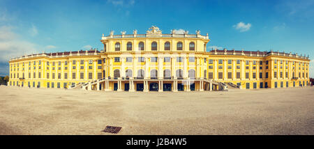 Vienna, Austria, October 14, 2016: Schonbrunn Palace in Vienna. Baroque palace is former imperial summer residence located in Vienna, Austria Stock Photo