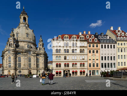 The reconstructed Frauenkirche in Dresden, Saxony, Germany. Stock Photo