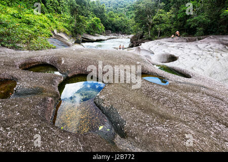 Babinda Boulders, a scenic popular tourist attraction and swimming spot, near Cairns, Queensland, QLD, Australia Stock Photo