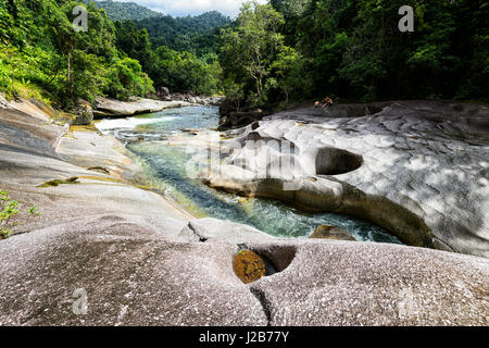 Babinda Boulders, a scenic popular tourist attraction and swimming spot, near Cairns, Queensland, QLD, Australia Stock Photo